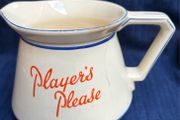 1940s Players Please ceramic advertising water jug