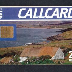 1991 Ireland 20 unit Cottage Definitive Call Card with Gemlus Gem1 Chip, College Green Address, Flag (bottom right corner), No Barcode Used. Telecom Eireann card number 1024.