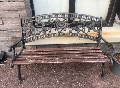 Cast Iron 2 Seater Garden - Patio Bench (Ref 002) - Can Deliver