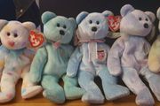 Collection of Pastel Coloured Beanie Bears