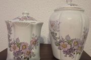Matching Vintage Royal Tara Bone China Biscuit Jars &amp; Lids