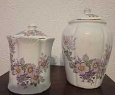 Royal Tara Matching Vintage Bone China Biscuit Jars & Lids