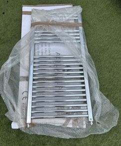 2 x Aqualla Luca Chrome Heated Towel Radiators - as new (please read ad for details).