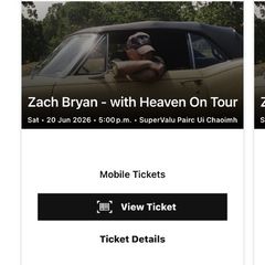 Zach Bryan tickets cork