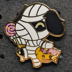 lucky animal crossing enamel pin