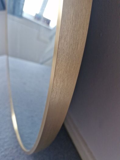 Mirror large round gold rimmed