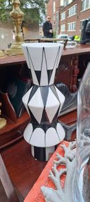 Modern Black White Tall Vase