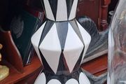 Modern Black White Tall Vase