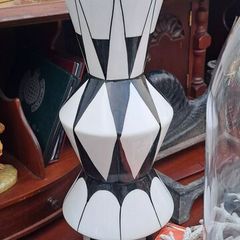 Modern Black White Tall Vase