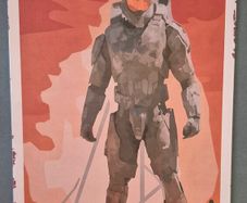 Vintage Style  Metal Sign. HALO, the master cheif.