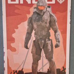 Vintage Style  Metal Sign. HALO, the master cheif.