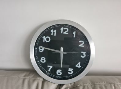 40cm(16'')Wall clock black/silver