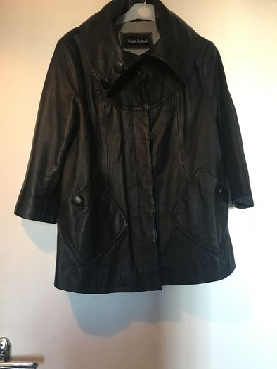 Ladies river island black leather jacket