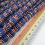 Antique Venetian Style Blue Chevron Glass Beads Necklace Strand Image 10