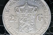 1929  Netherlands Silver  2 1/2 Gulden - Wilhelmina