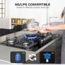 Glass gas hob 5 burners Image 3