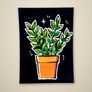 Original ACEO Card Night Bloom Painting Acrylic Image 2