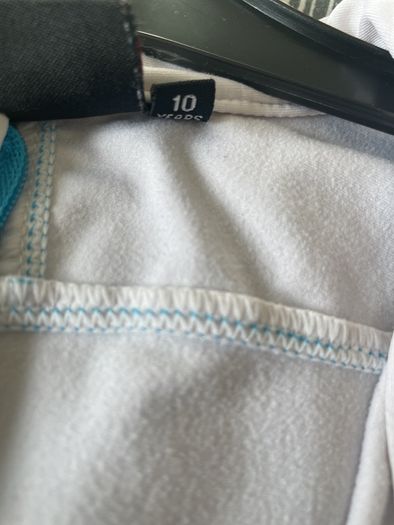 boys half zip top white age 9-10