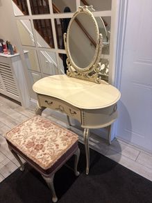 Vintage dressing table and a matching stool