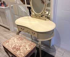 Vintage dressing table and a matching stool