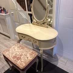 Vintage dressing table and a matching stool