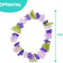 40 Hawaiian Flower Garlands Lei Necklaces - Hula Tropical-Themed Party Accessories Decorations for Kids and Adults Image 3