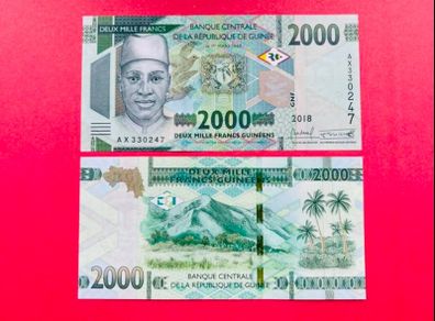 Guinea  2000  Francs  2018  Pick 48a.  UNC