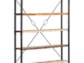 5-Tier Bookcase 140x30x180 cm Solid Reclaimed Wood