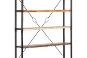 5-Tier Bookcase 140x30x180 cm Solid Reclaimed Wood