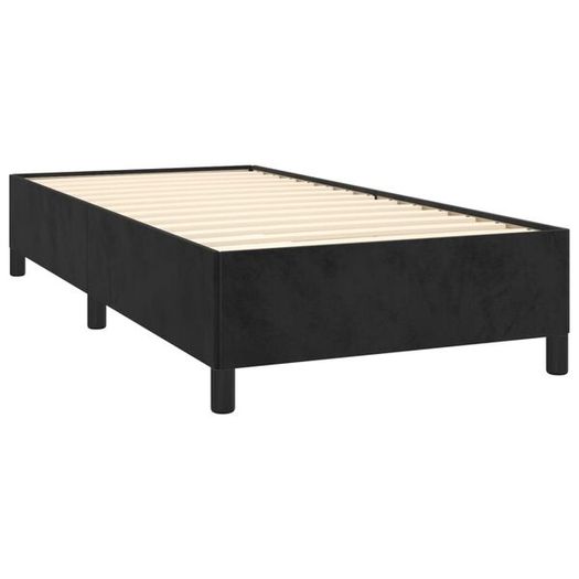 Bed Frame without Mattress Black 90x190 cm Single Single Velvet