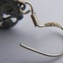 Vintage Sterling Silver 925 Dainty Violet Crystal and Silver Earrings 8,8g Image 9