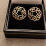 9ct celtic  circle gold stud earrings Image 5
