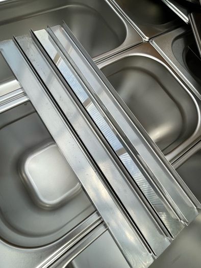 8x Vogue Stainless Steel Gastronorm Tray 150mm