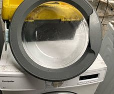 Silver Hotpoint Washing Machine Door