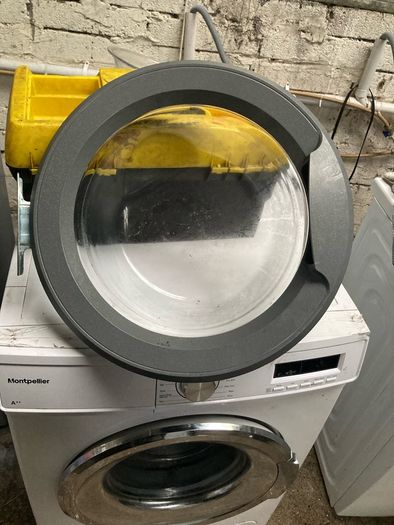 Silver Hotpoint Washing Machine Door
