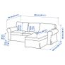 Corner sofa Ektorp Ikea (3 seat sofa with chaise longue) Image 4