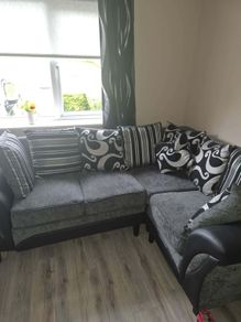 L shape couch and arm chair