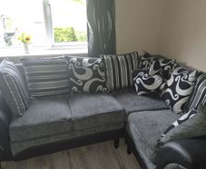 L shape couch and arm chair