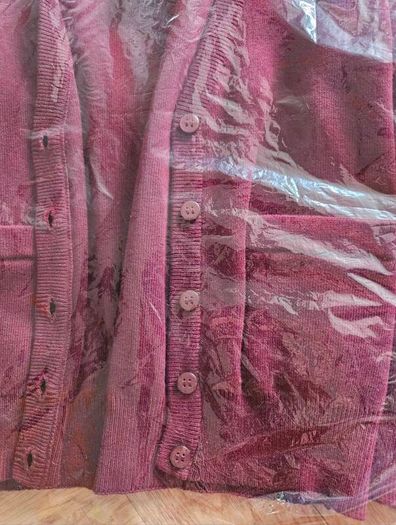 M&S Girls Cotton Rich Burgundy School Cardigan 6-7 Years
