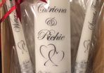 Wedding unity candles set - personalised