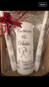 Wedding unity candles set - personalised