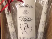 Wedding unity candles set - personalised