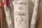 Wedding unity candles set - personalised