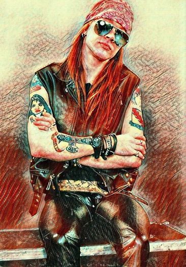 Axl Rose Guns n Roses Beautiful Art Print New A3 size