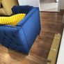 Chesterfield blue/navy velvet armchair Image 3