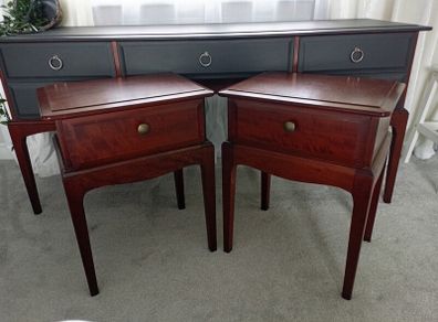 Pair of mid century stag bedside tables