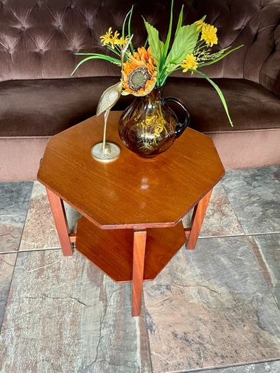 Unique 1950s Mid Century Solid Teak Side Occasional or Small Coffee table
