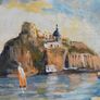 Oil painting Ischia Castello Aragonese Image 3