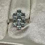 Silver ring with Aquamarine's and Zircons Image 7