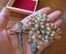 Vintage Long Rosary with large Cross